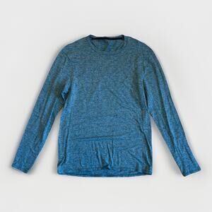Lululemon Shirt Mens Size Small Surge Warm Long Sleeve Blue Crew Neck
